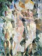 robert delaunay Les trois graces oil